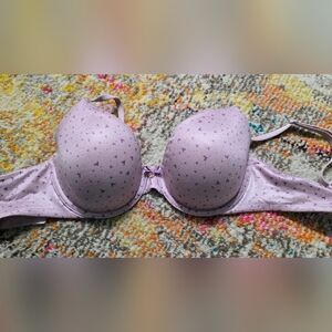 Victoria's Secret Lavender Heart Print Bra